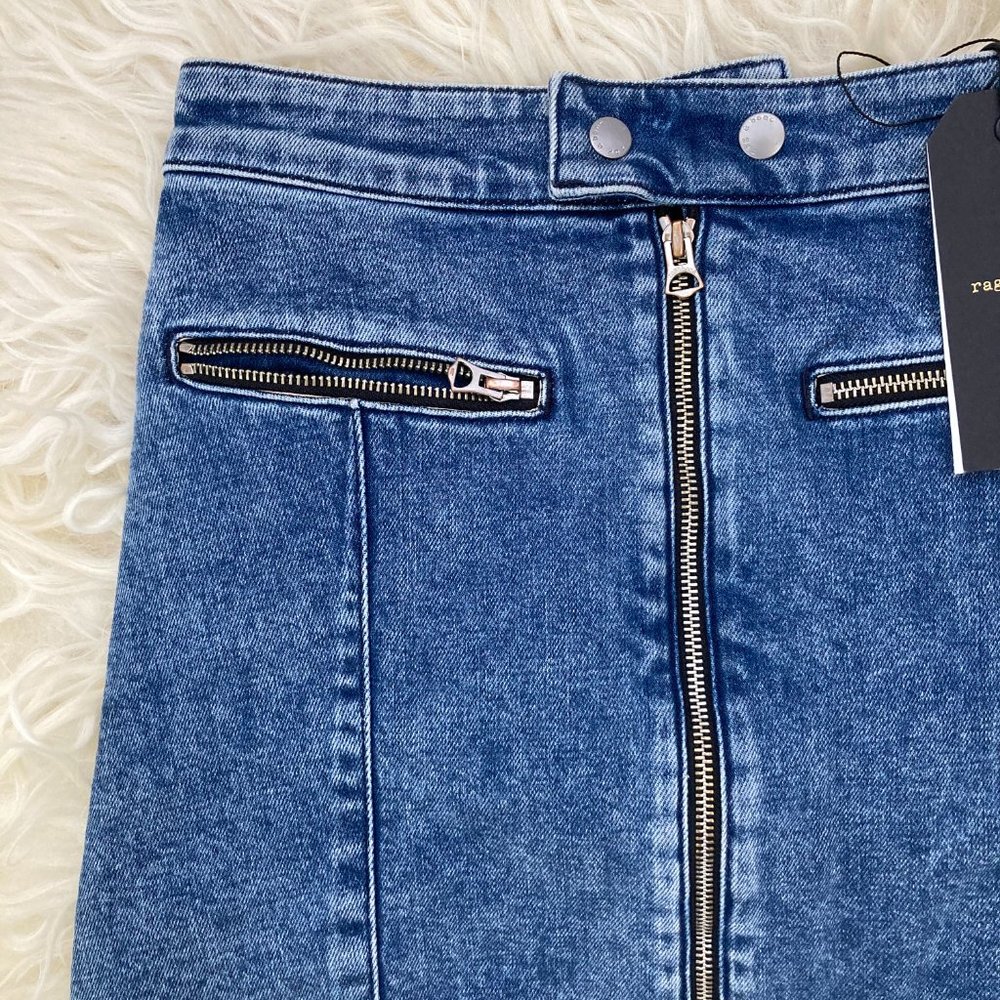 rag & bone Isabel Zip-Front Denim Mini Skirt - Picture 5 of 15